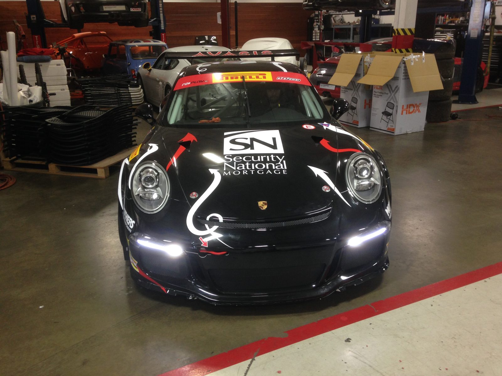 Porsche GT3 Cup race car, front