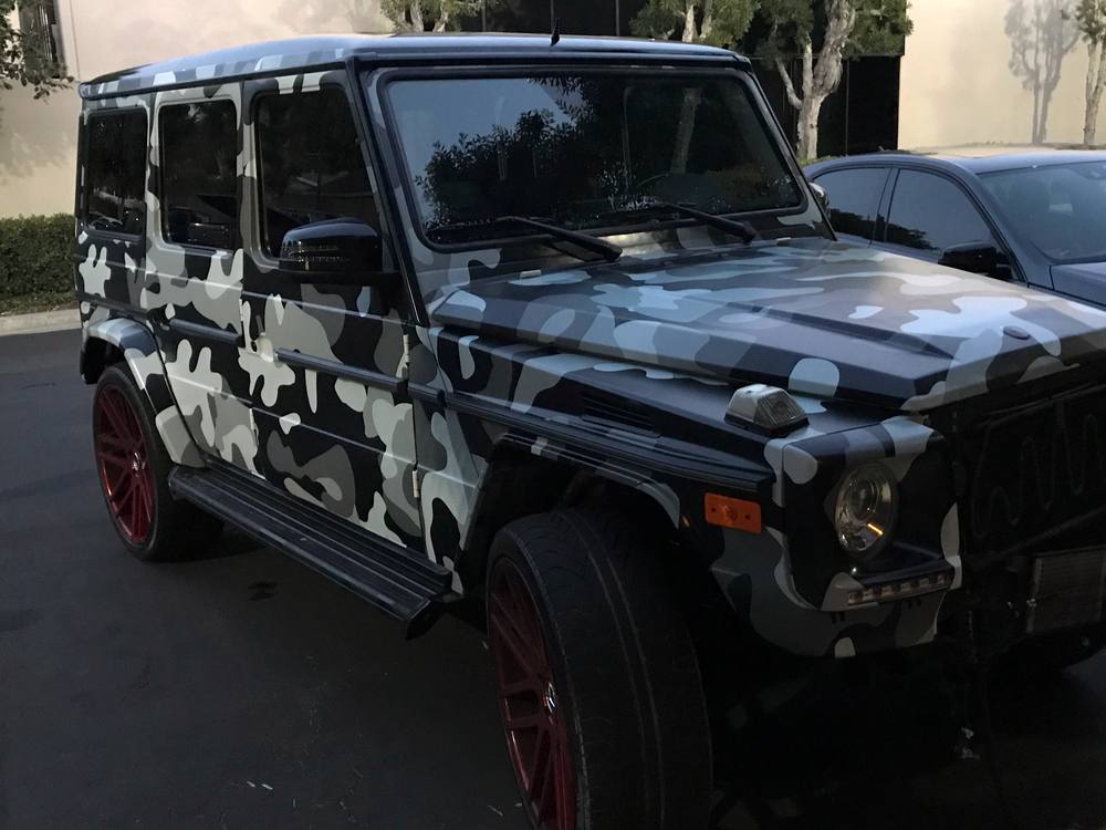 Mercedes G-Wagon after custom camo wrap