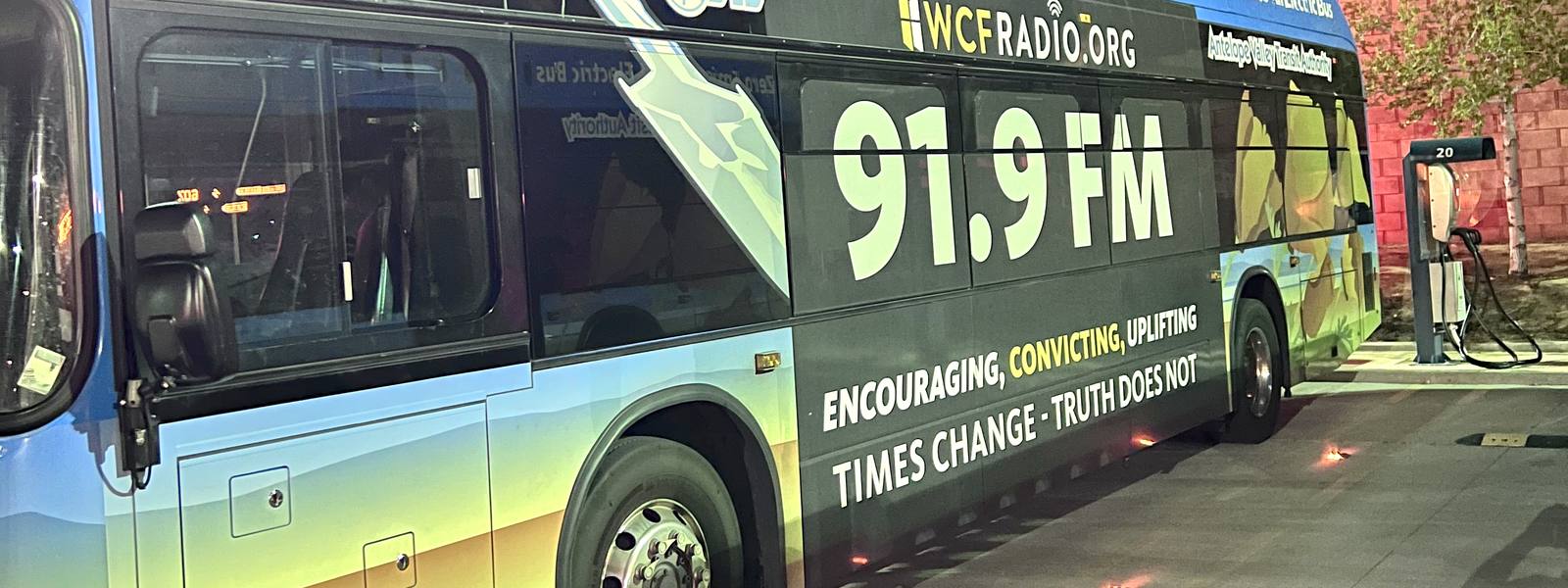 AVTA all-electric transit bus wrapped by Molina Graphic Installations